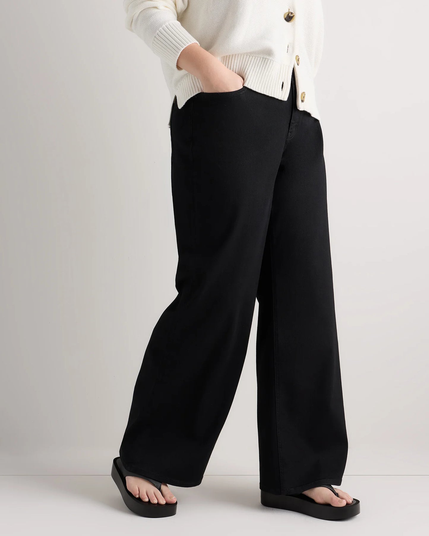 Bella Stretch Wide Leg Jeans - 33 / Midnight Blue