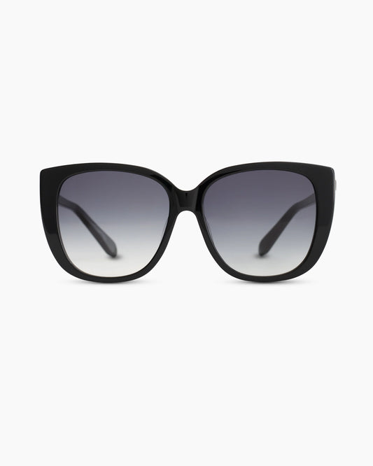 Reese Polarized Acetate Sunglasses - One Size / Black with Grey Gradient lens
