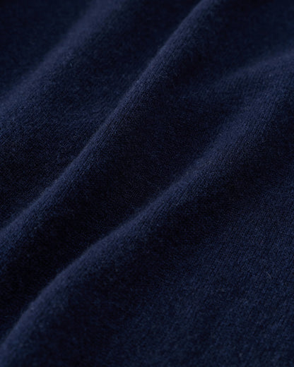 100% Mongolian Cashmere Short Sleeve Polo Sweater - S / Heather Storm Blue