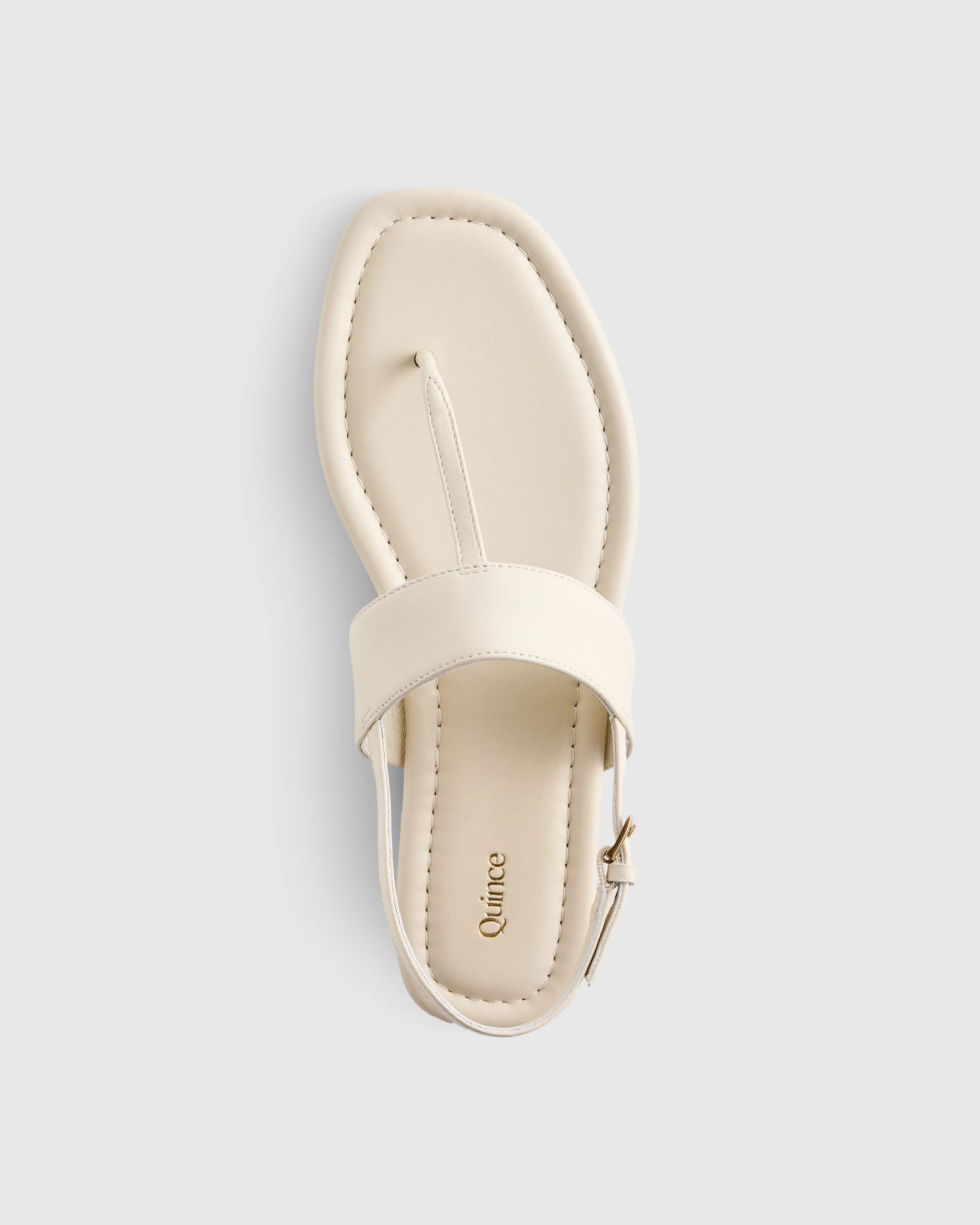 Italian Leather T-Strap Sandal - 5 / Black