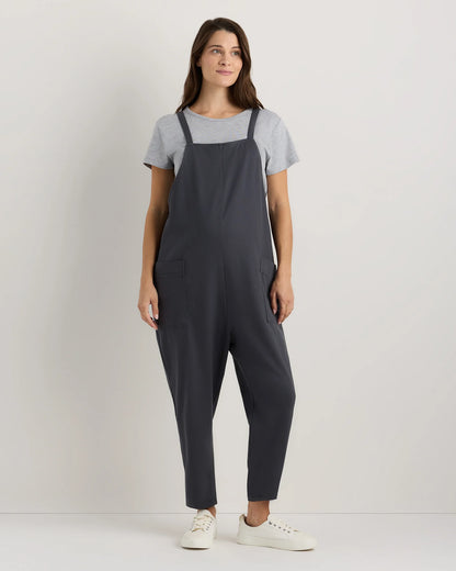 Organic Cotton Maternity Overalls - XS / Deep Navy