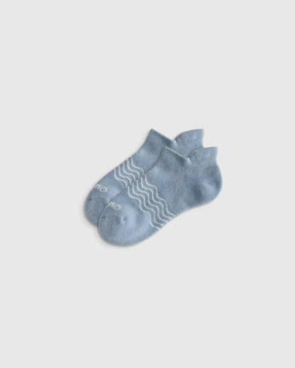 Kids Organic Cotton Ankle Socks 8-Pack - S / Blue/White Multi