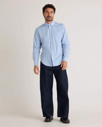 Organic Cotton Stretch Poplin Shirt - S / Grey Gingham