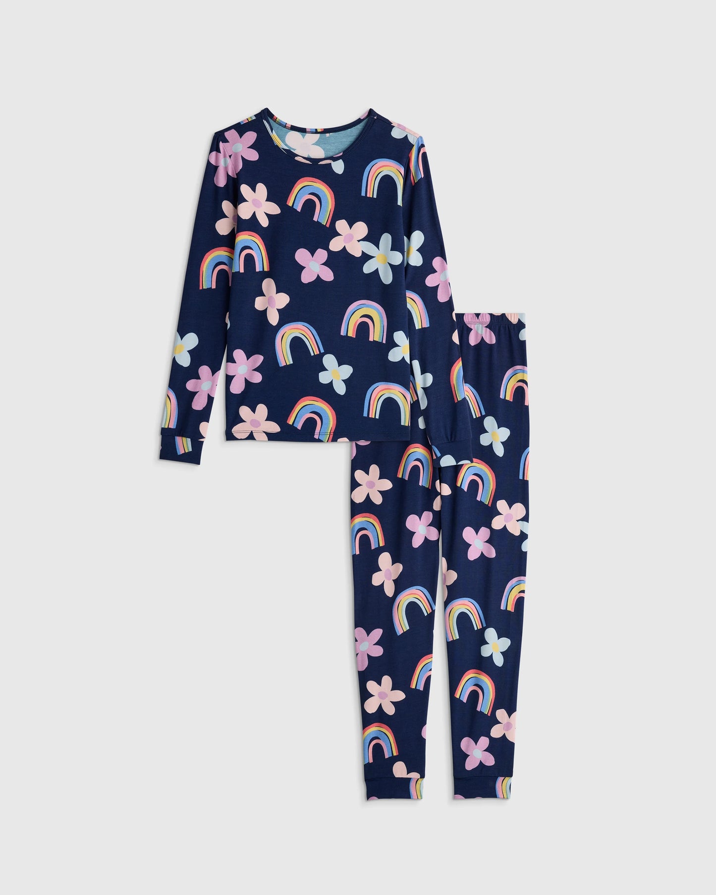 Bamboo Long Sleeve and Pant Pajama Set - 2T / Wildflower Dreams