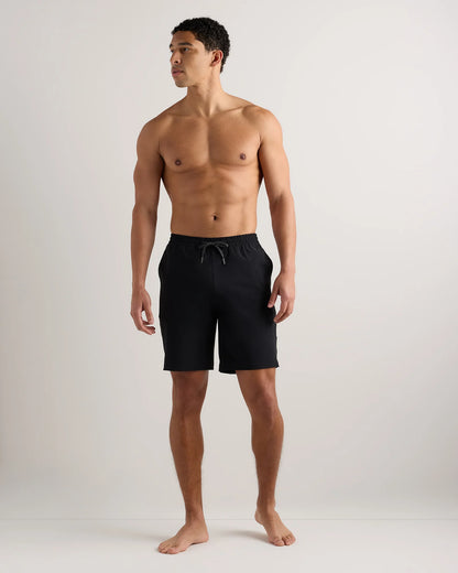 Italian Swim Trunks - 9" - S / Navy Palms