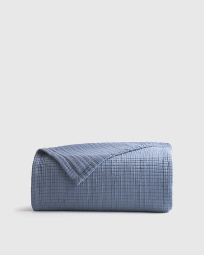 Organic Ribbed Cotton Coverlet - Twin / Toffee