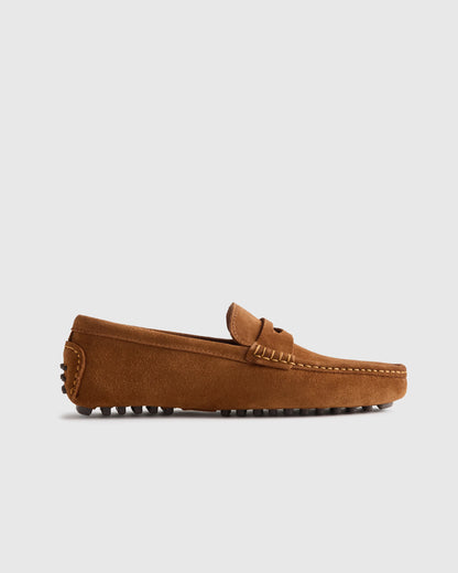 Essential Suede Driving Loafer - 7 / Dune