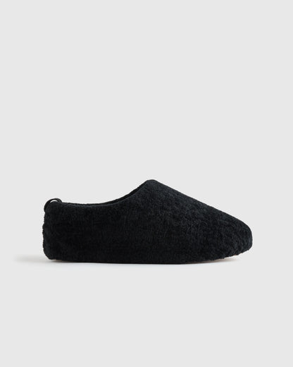 Men's Genuine Shearling Lounge Slipper - 7 / Black