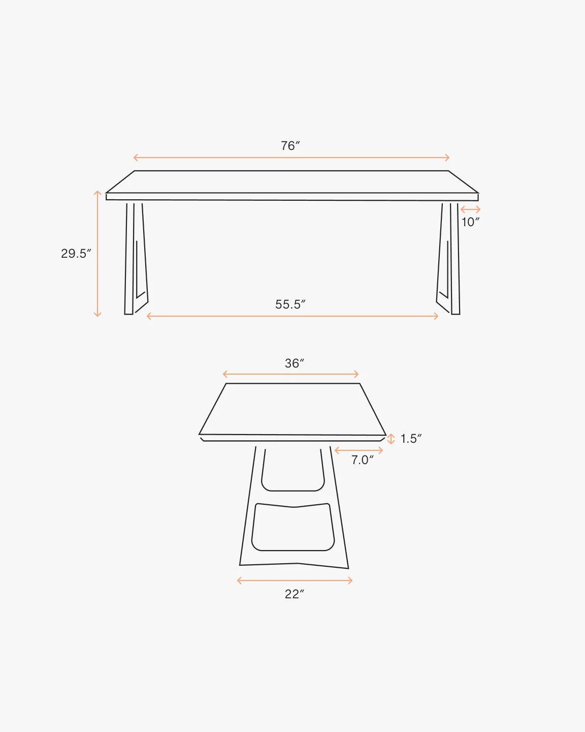 Solid Wood Midcentury Dining Table - One Size / Brown Walnut