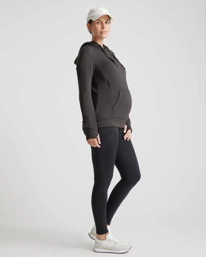 SuperSoft Fleece Maternity & Nursing Hoodie - XS / Off-White