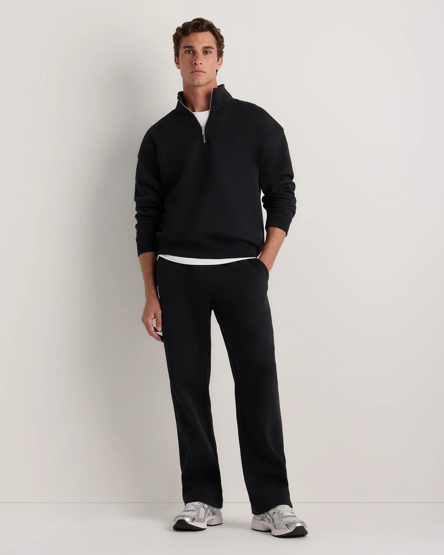 Everyday Fleece Quarter-Zip Sweatshirt - S / Coastal Sage