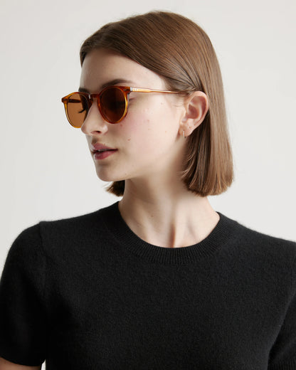Noah Polarized Acetate Sunglasses - Standard / Tortoise with Brown lens