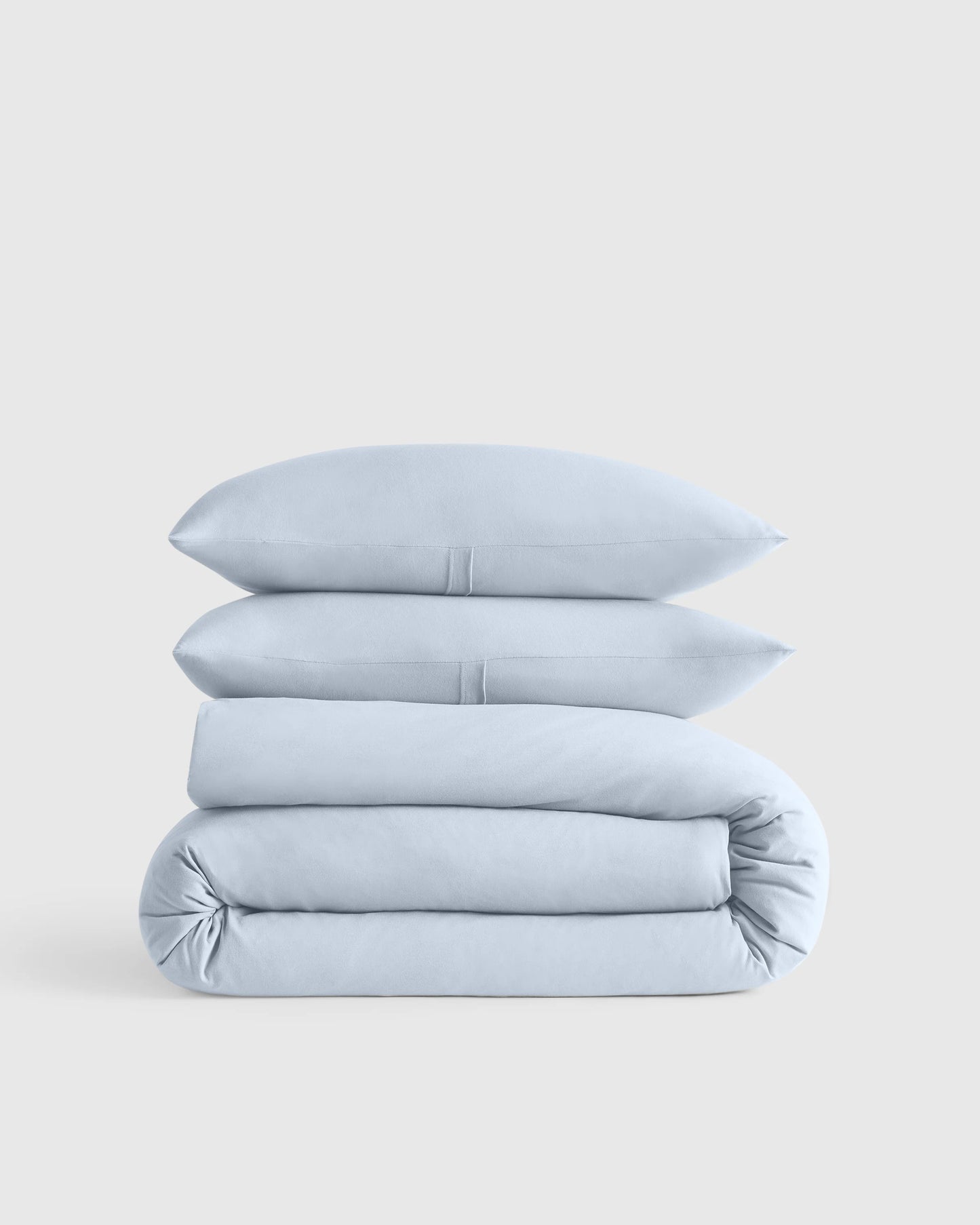 Organic Jersey Duvet Cover Set - Twin / Light Blue