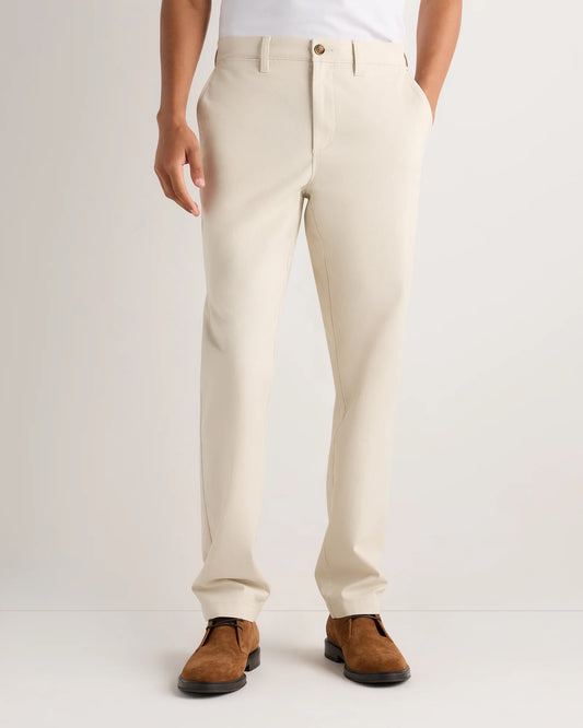 Organic Cotton Stretch Chino Pants - Straight - 30X30 / Stone