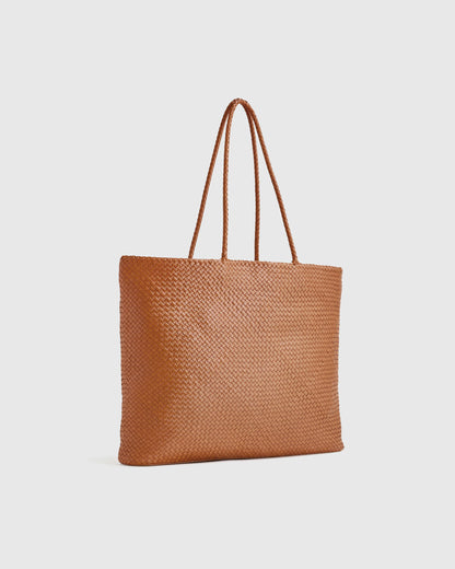 Siena Handwoven Tote - One Size / Taupe
