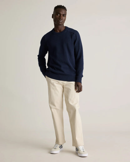 100% Organic Cotton Crewneck Sweater - S / Speckled Beige