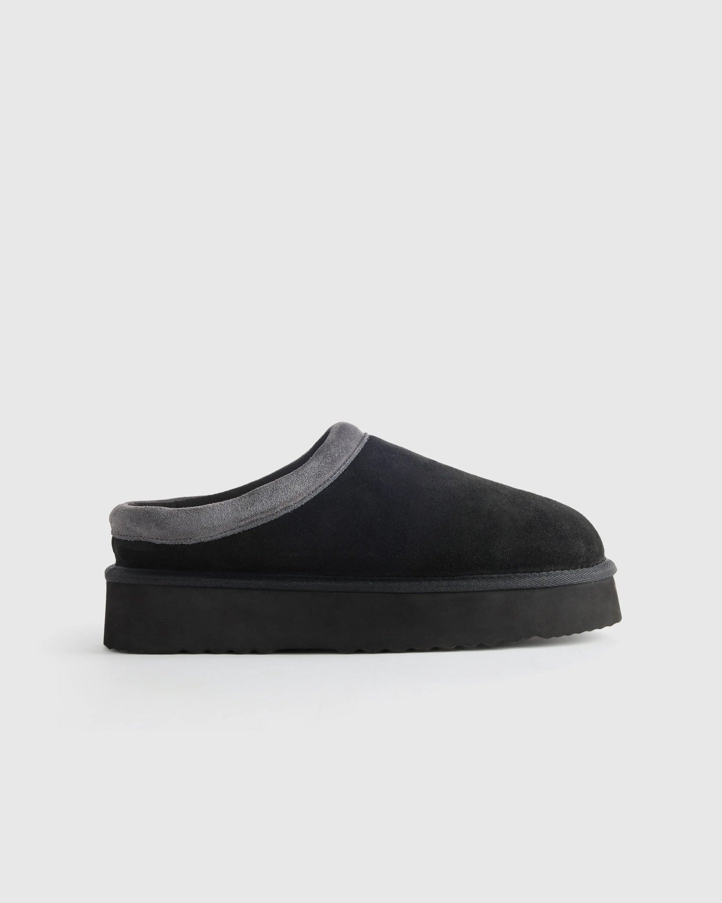 Australian Shearling Platform Clog Slipper - 5 / Pecan