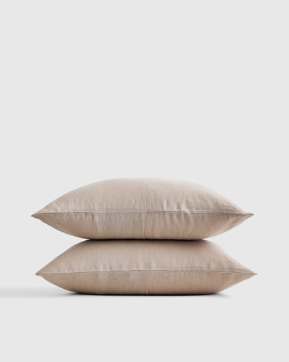 European Linen Sham Set - Standard / White