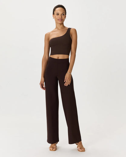 Ultra-Stretch Ponte Wide Leg Pants - XS / Espresso