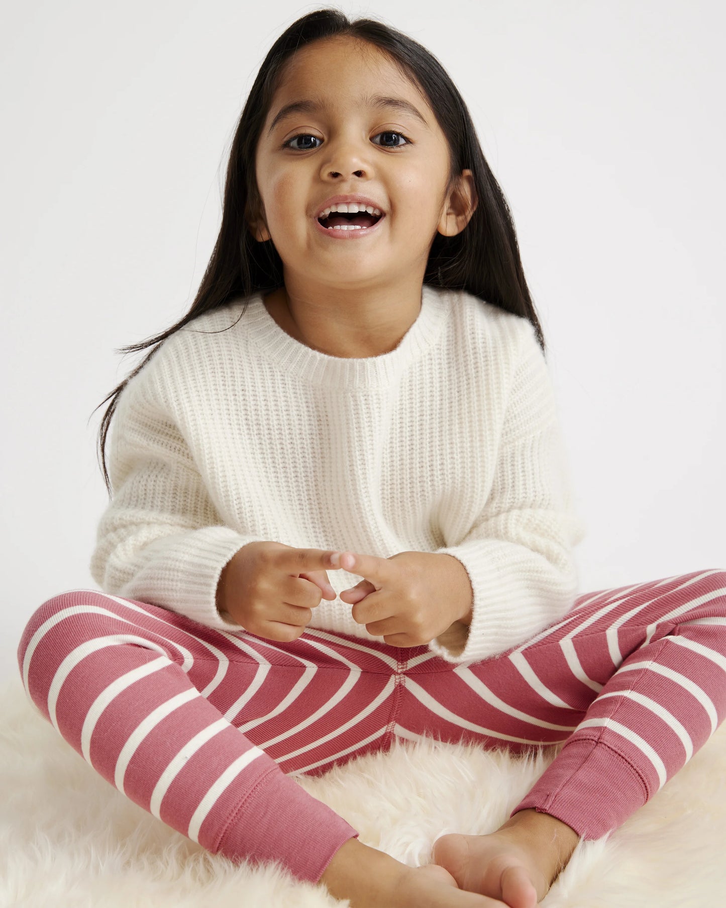 Washable Cashmere Fisherman Tunic Sweater - 2T / Ivory