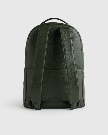 Excursion Italian Leather Laptop Backpack - One Size / Black