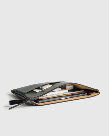 Excursion Italian Leather Tech Folio - 13" Laptop / Dark Navy