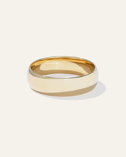 Low Dome Band - 6mm - 6 / Yellow Gold