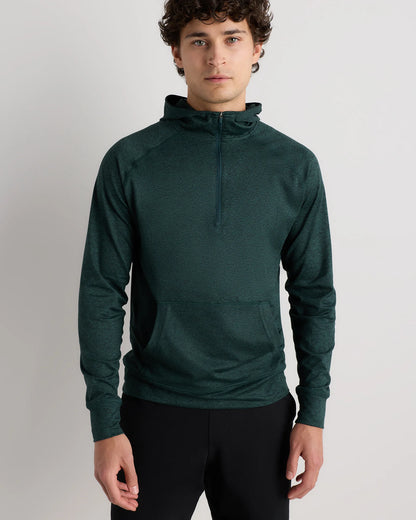 Flowknit Performance Half-Zip Hoodie - S / Heather Green