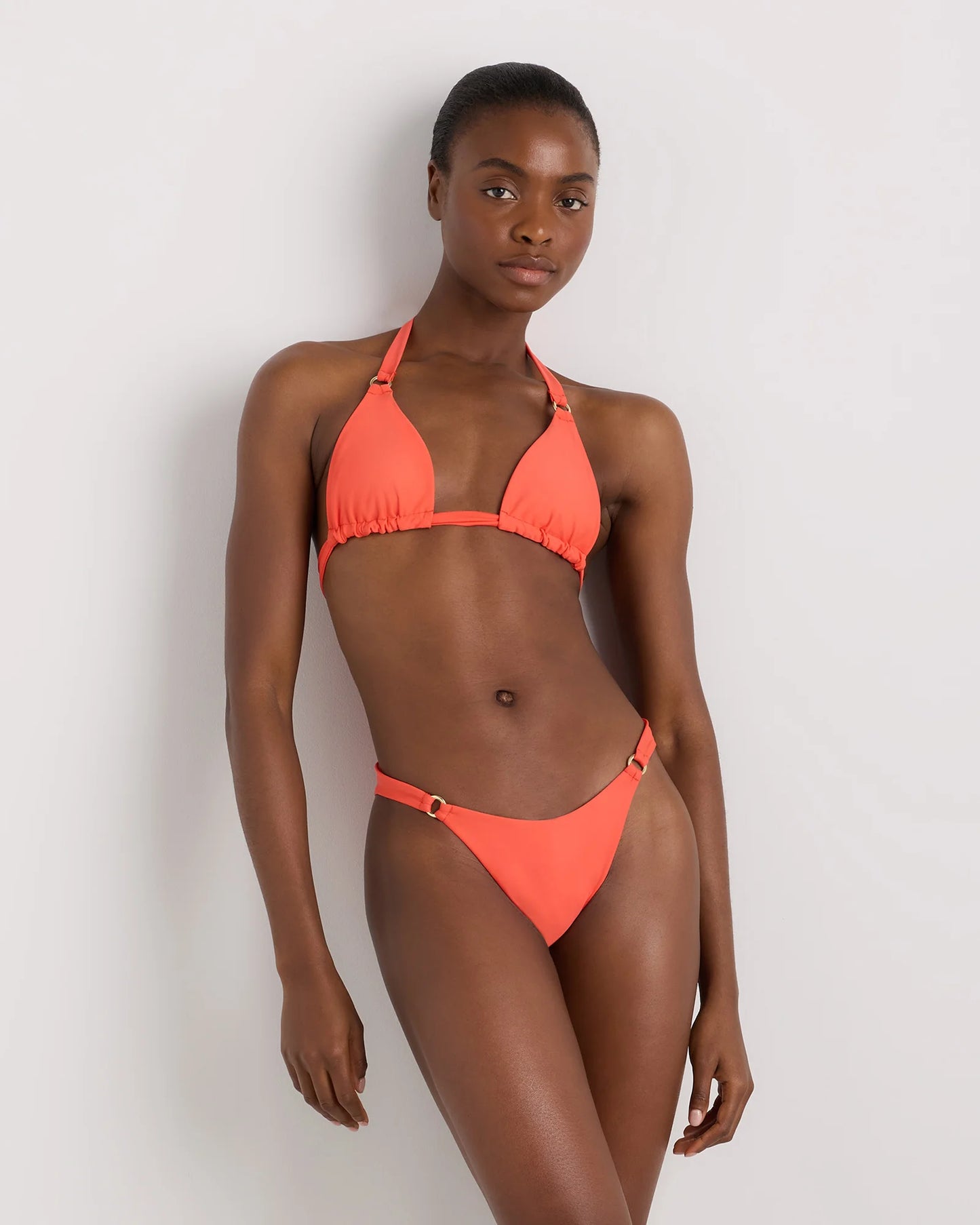 Italian High-Leg Ring Bikini Bottom - XS / Cherry