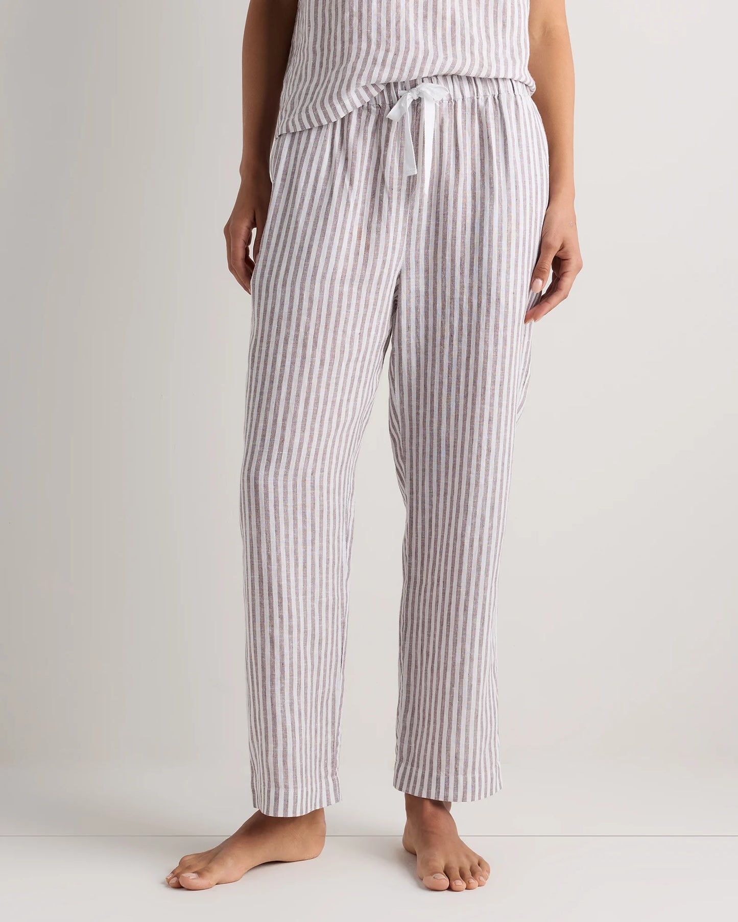 100% European Linen Pajama Set - XS / French Blue