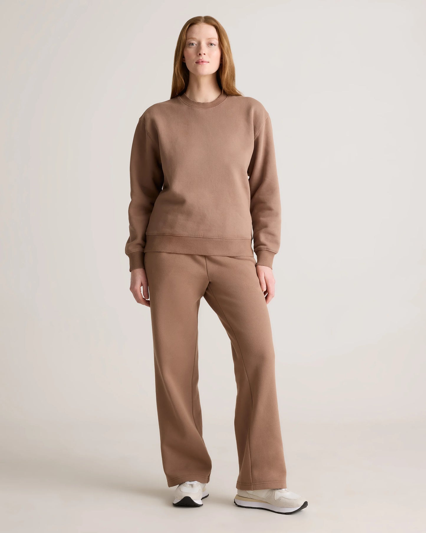 Organic Heavyweight Fleece Crew - XS / Taupe