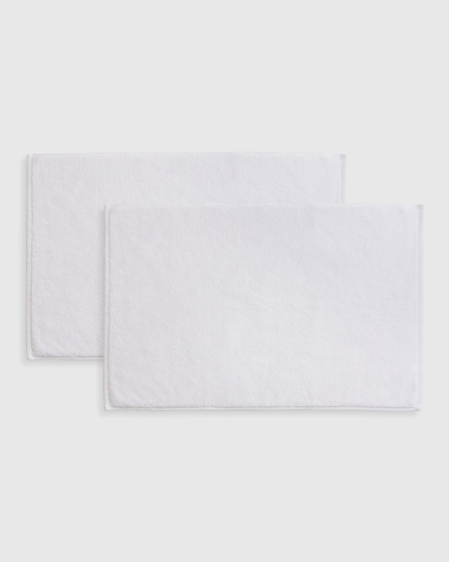 Ribbed Quick Dry Bath Mat (Set of 2) - One Size / White