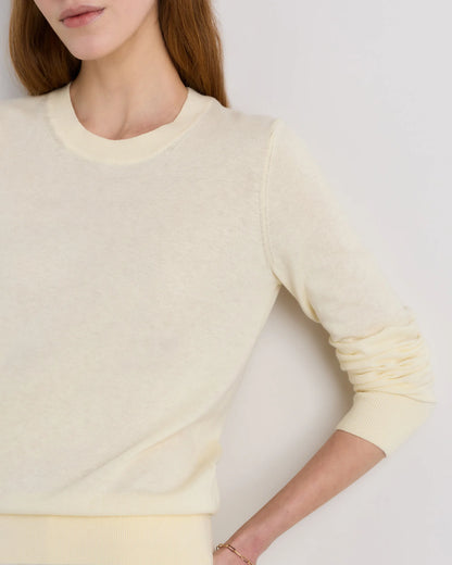 Lightweight Cotton Cashmere Crew Sweater - XS / Mountain Spring Blue