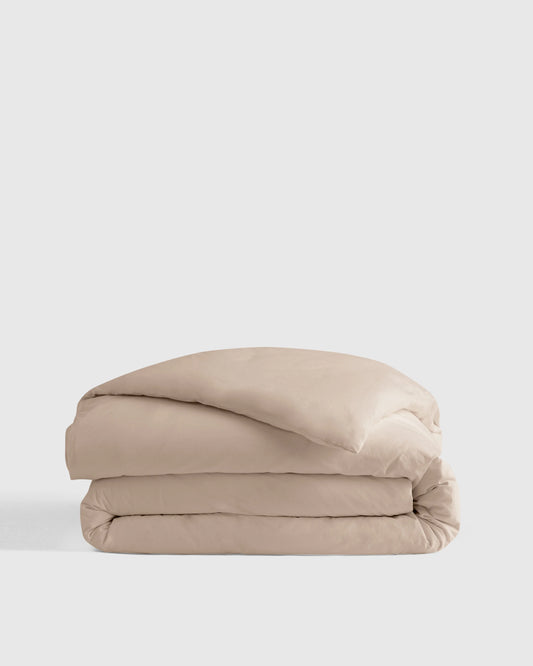 Organic Brushed Cotton Duvet Cover - Twin / Toffee