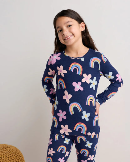 Bamboo Long Sleeve and Pant Pajama Set - 6 / Wildflower Dreams