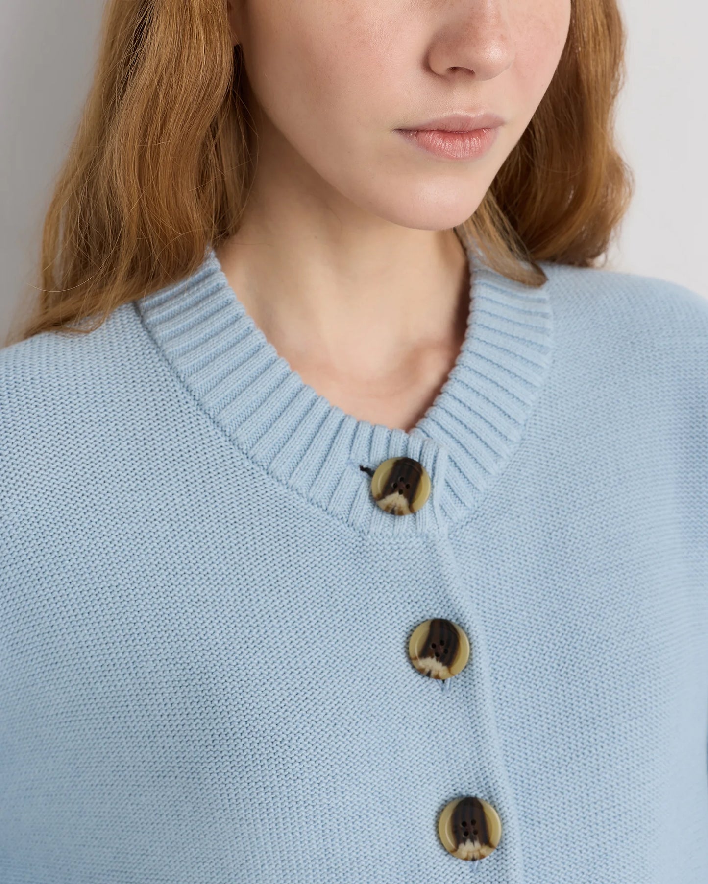 100% Organic Cotton Cropped Cardigan - XS / Heather Brown