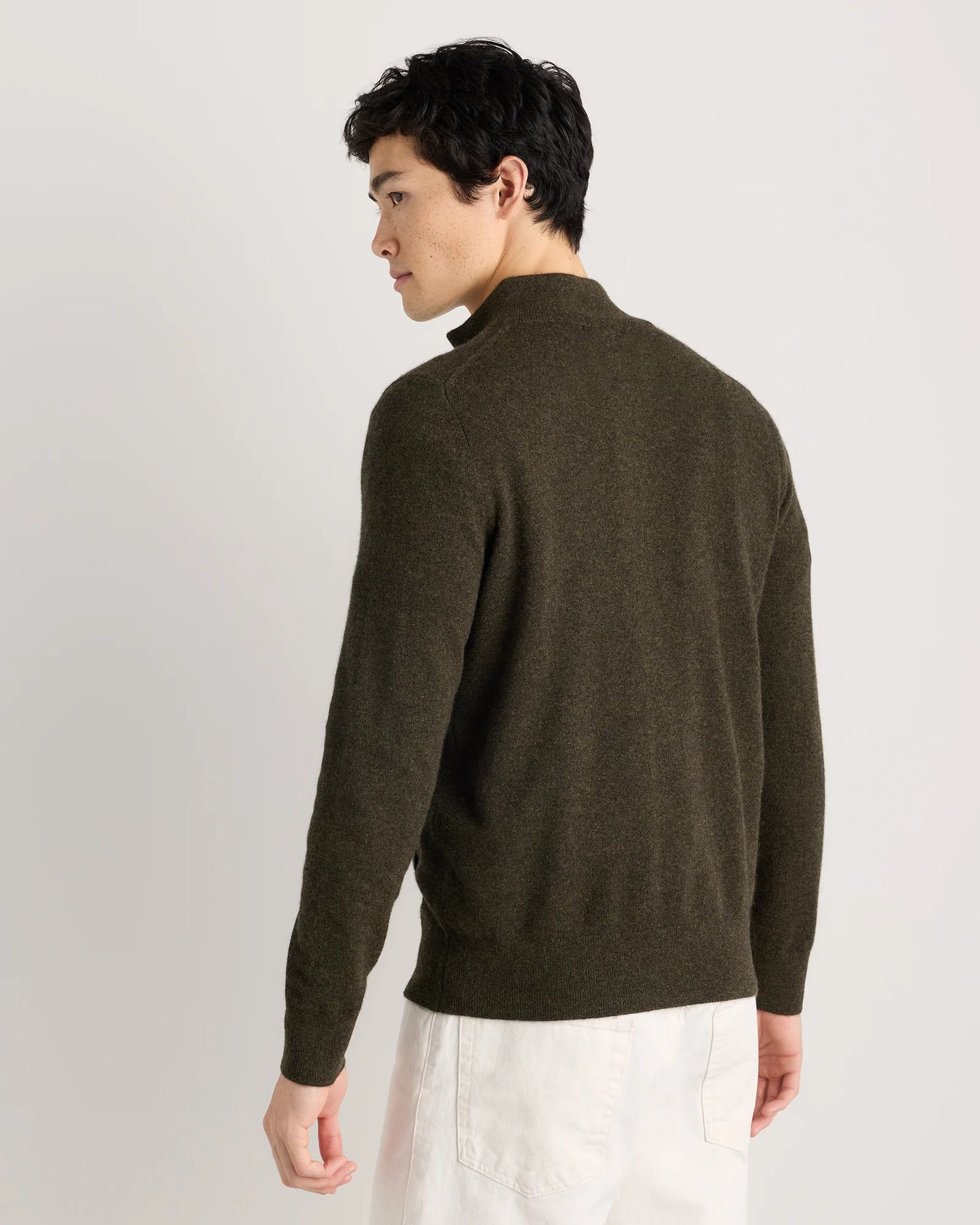 Mongolian Cashmere Full Zip Sweater - S / Teak