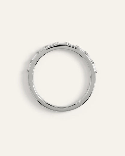 14K Gold Lab Grown Diamond Baguette Band - 5 / Yellow Gold