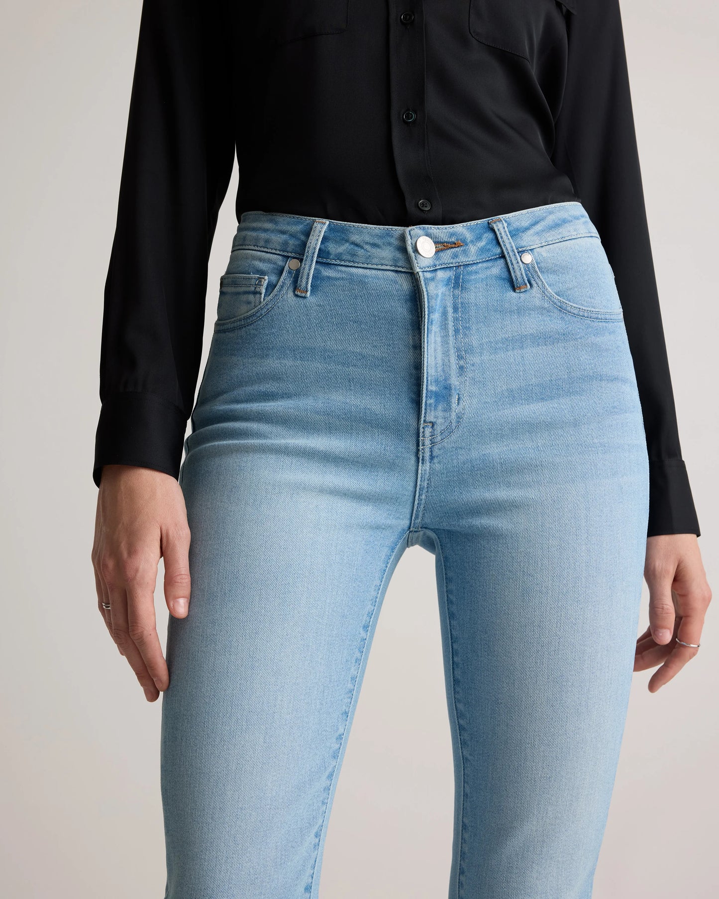 Bella Stretch Kick Flare Jeans - 24 / Deep Rinse