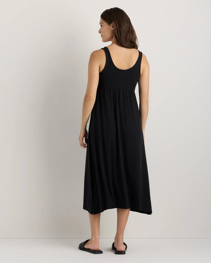 Bamboo Maternity Sleeveless Button Front Dress - XS / Classic White