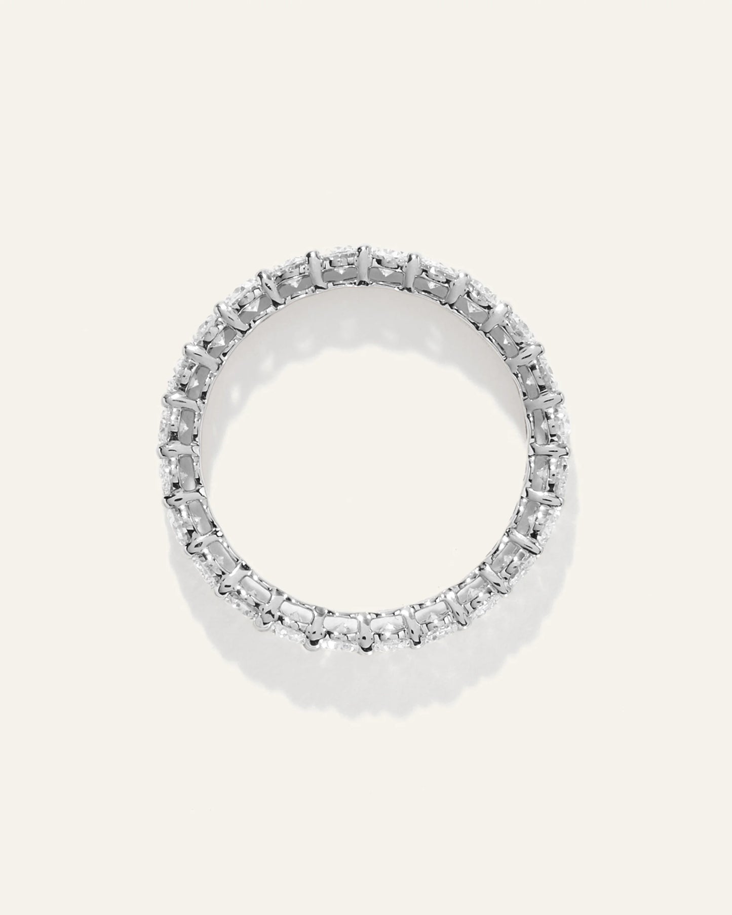 Lab Grown Diamond Oval Eternity Band - 5 / Yellow Gold