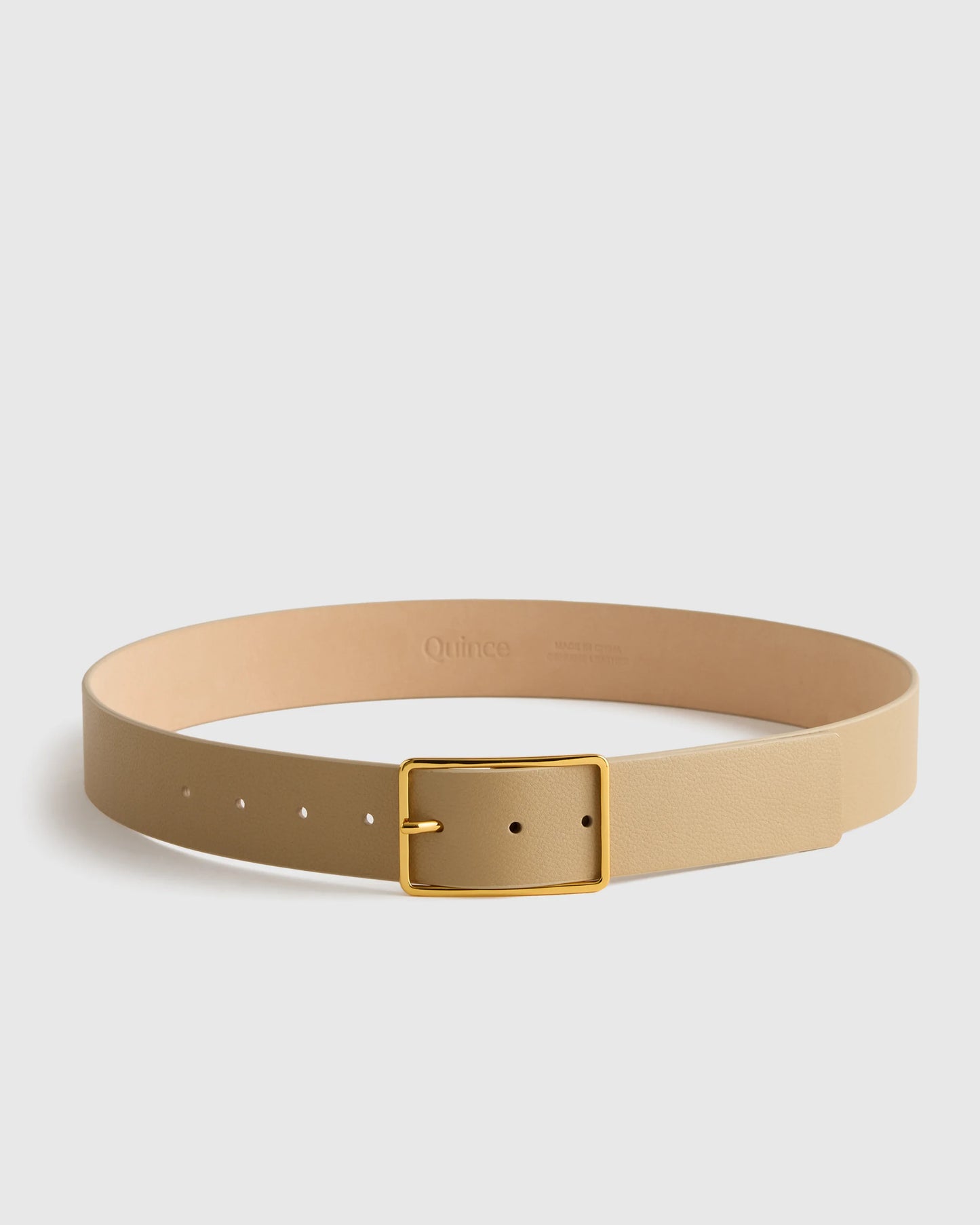 Siena Rectangle European Leather Belt - XS / Black