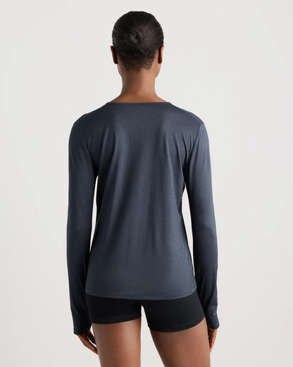Flowknit Breeze Long Sleeve Top - XS / Heather Deep Navy