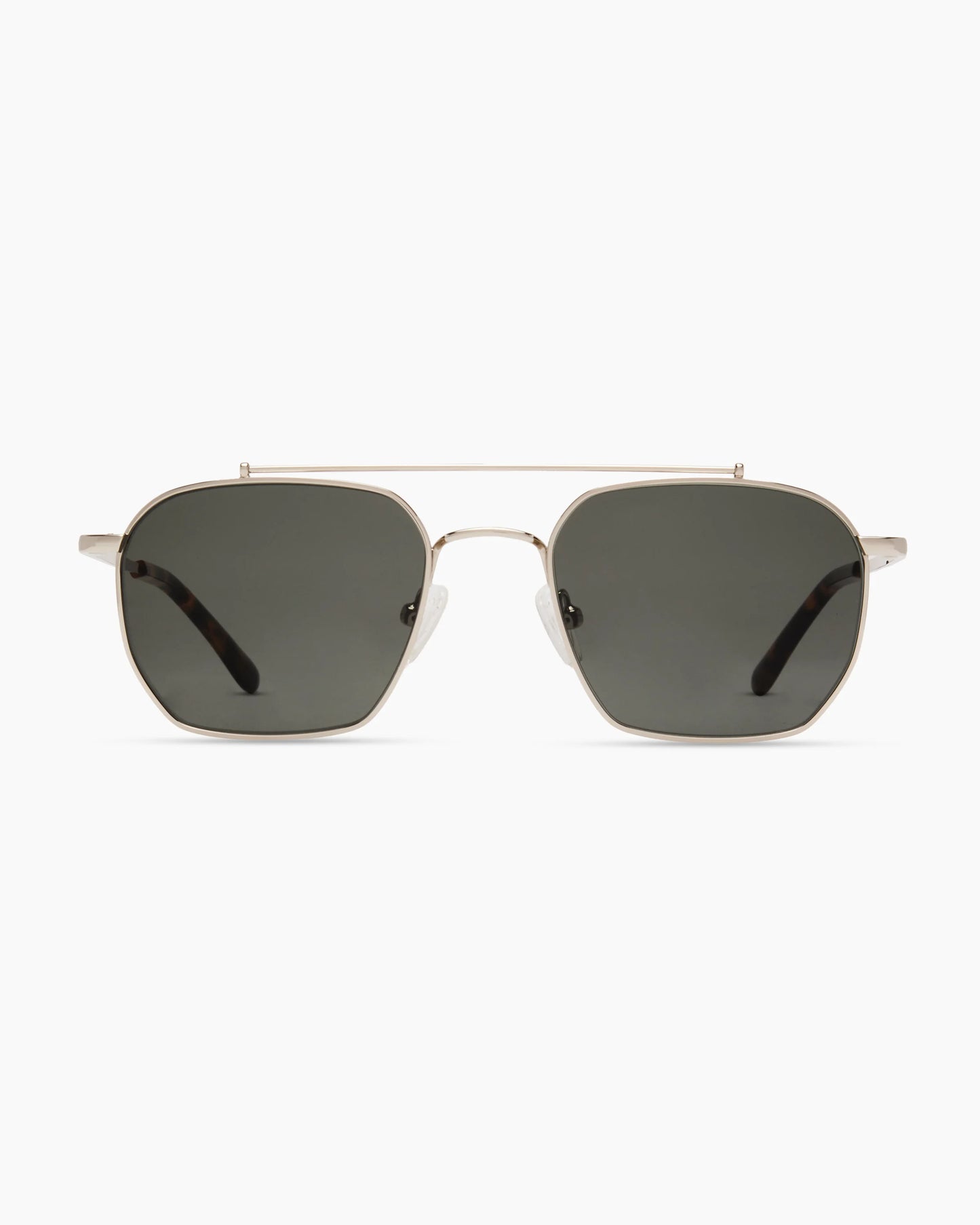 Baja Polarized Stainless Steel Sunglasses - One Size / Silver with Green lens