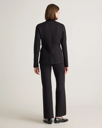 Ultra-Stretch Ponte Stand Collar Blazer - XS / Navy
