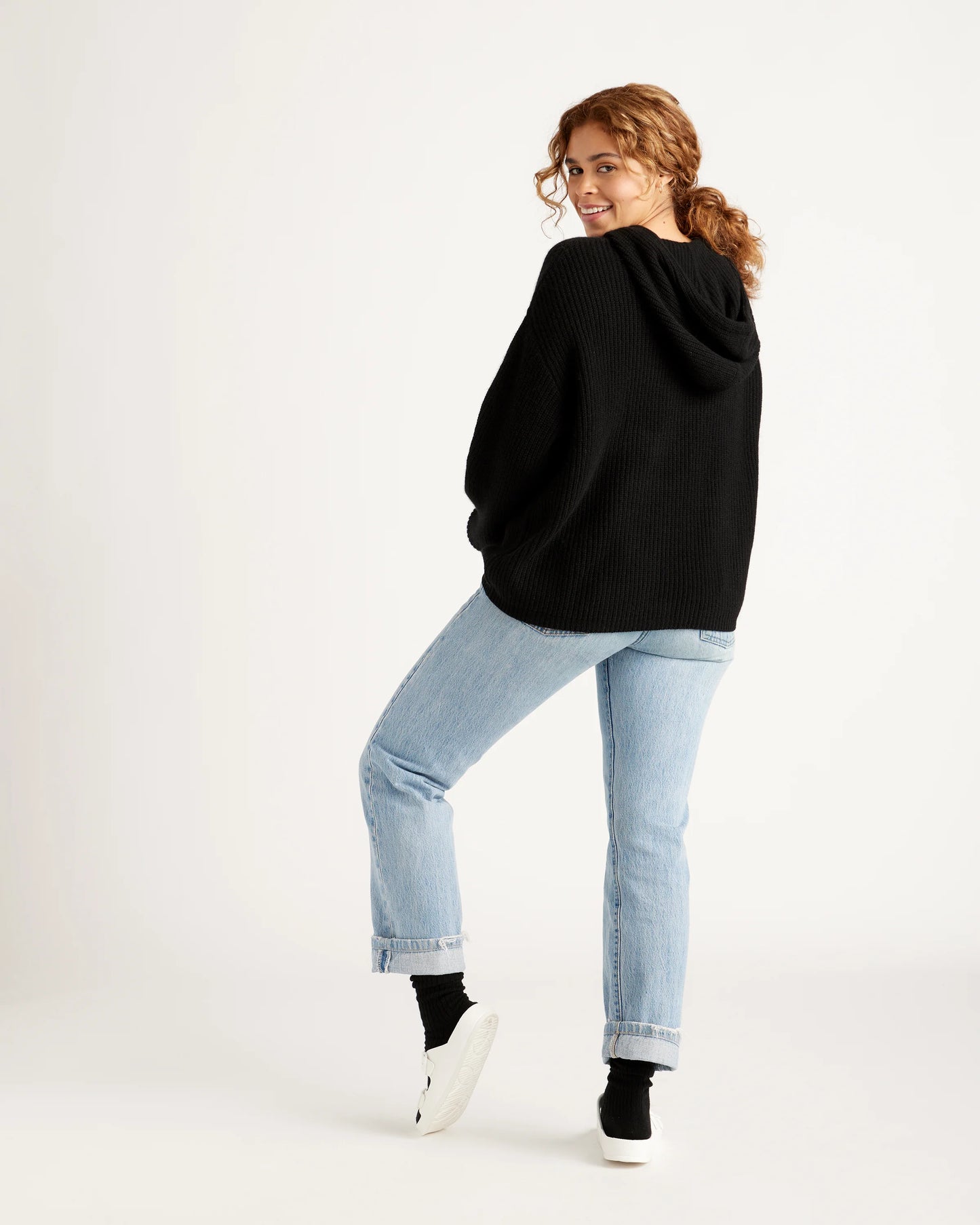 Mongolian Cashmere Fisherman Pullover Hoodie - XS / Heather Grey