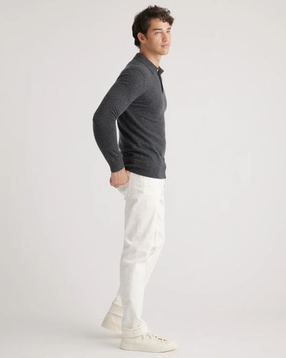 Mongolian Cashmere Polo Sweater - S / True Navy