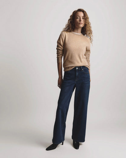 Mongolian Cashmere Crewneck Sweater - XS / Ivory