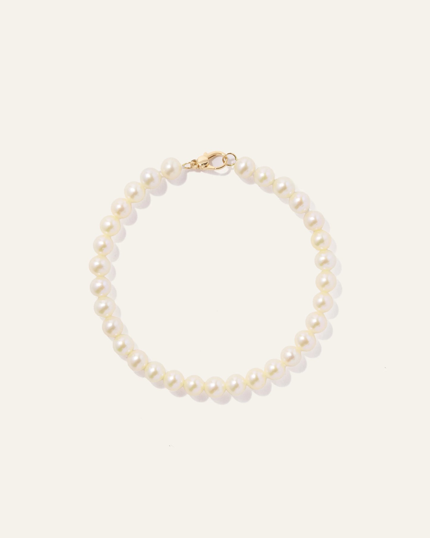 14k Gold Freshwater Cultured Pearl Bracelet - One Size / Yellow Gold