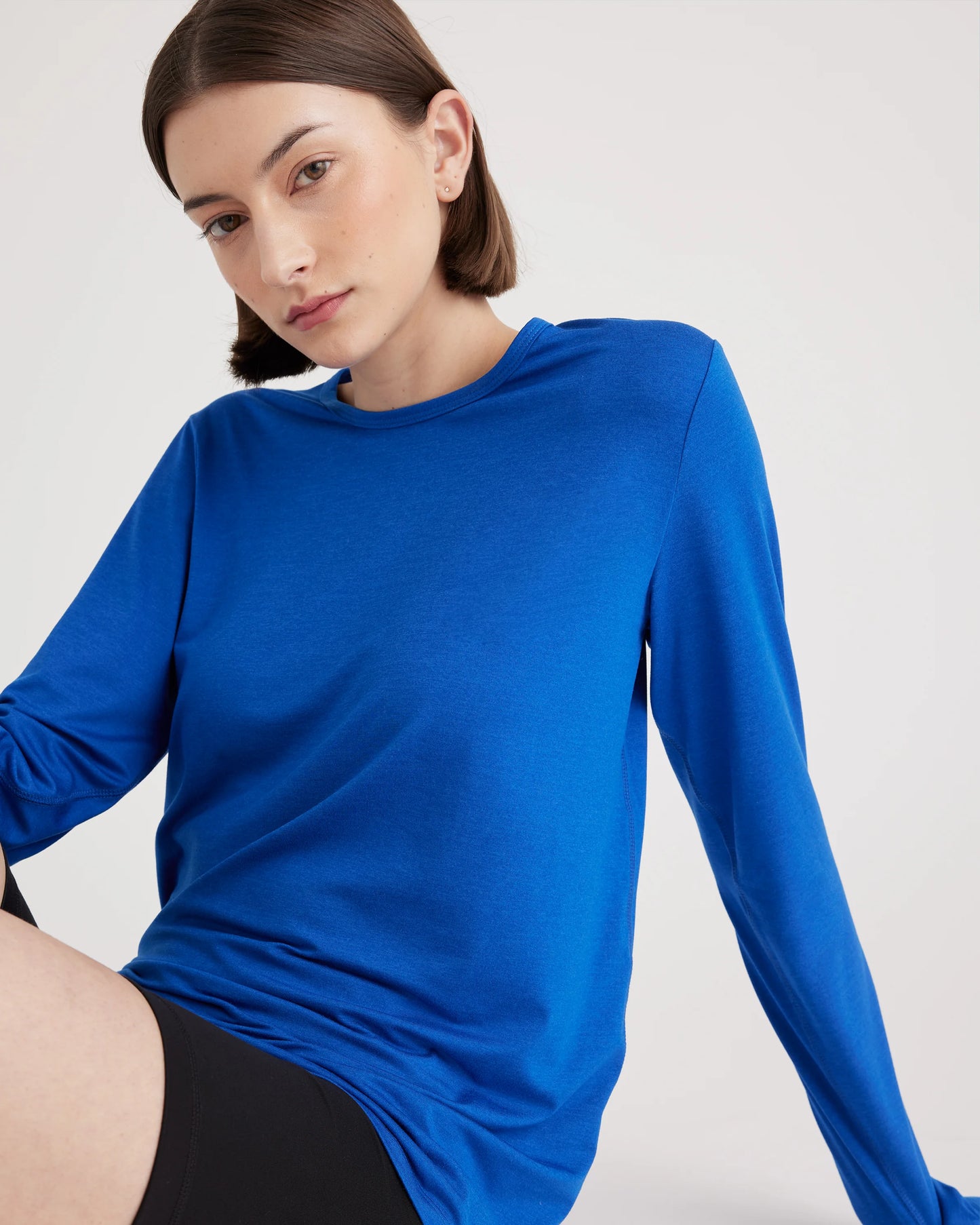 Flowknit Breeze Long Sleeve Top - XS / Heather Deep Navy